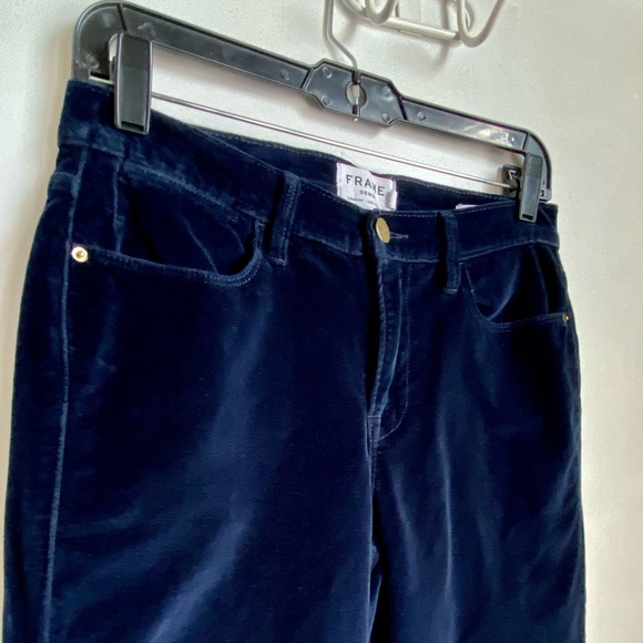 [NWoT] FRAME High Waist Straight Ankle Crop Velvet Pants - Picture 5 of 14